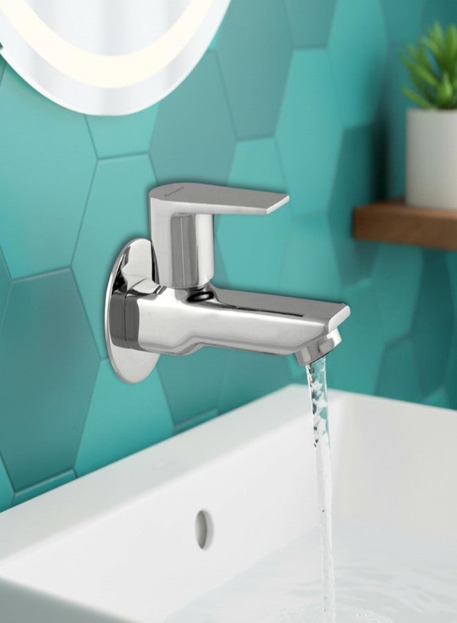 Parryware Long Body Bib Cock | Brass Faucet with Chrome Finish | Tap for Bathroom - Image 1